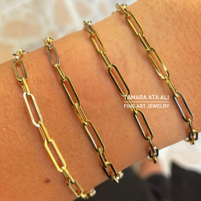 Gold Clip Chain Bracelet