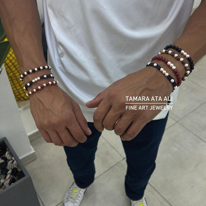 Silver With Stones Bracelet