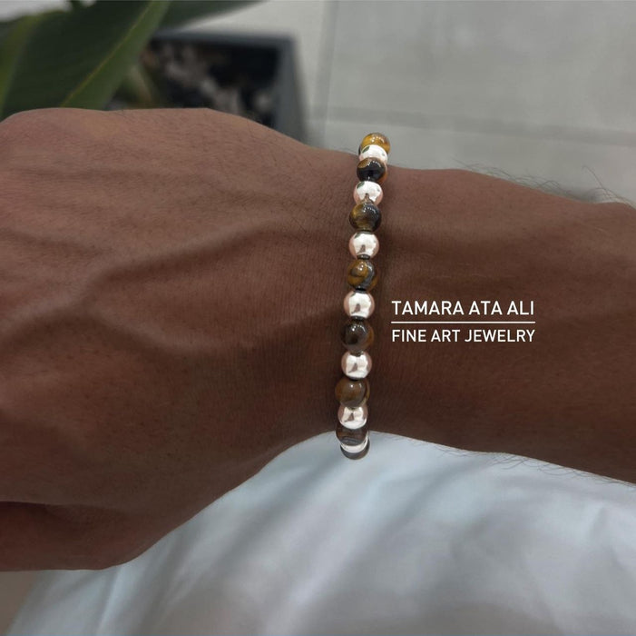 Silver With Stones Bracelet