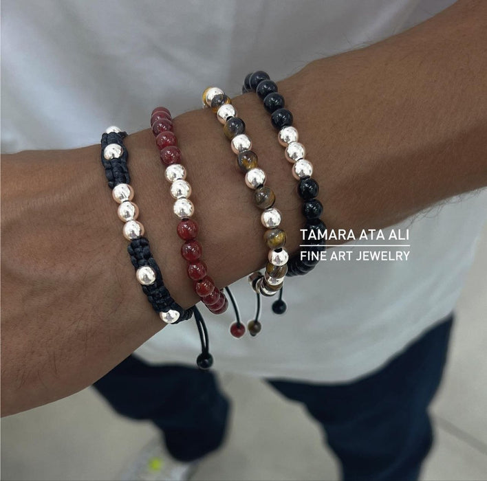 Silver With Stones Bracelet