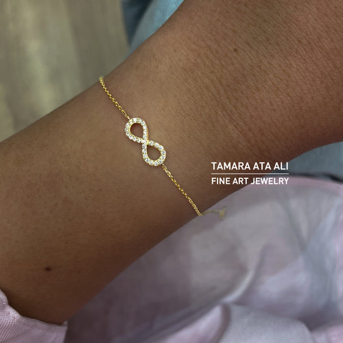 Gold Infinity Stones Bracelet