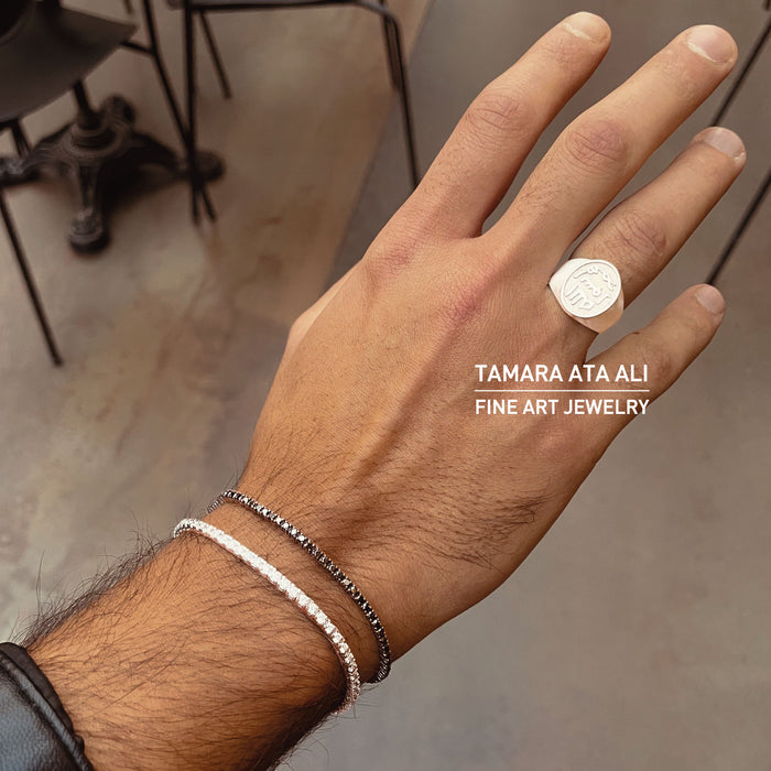 Silver Engraved Ring