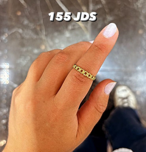 Gold Chain Solid Ring