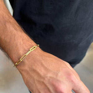 Gold Paper Clip Bracelet