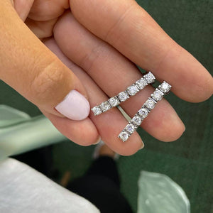 White Diamonds Tennis Earrings