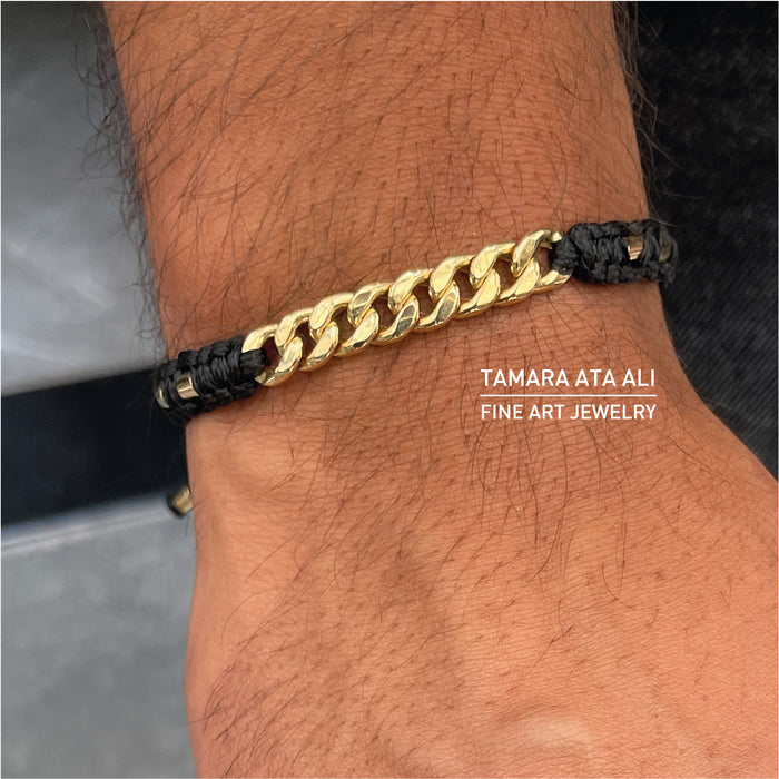 Gold Chain Thread Bracelet