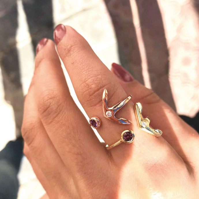 Diamonds & Precious Stone Anchor Ring