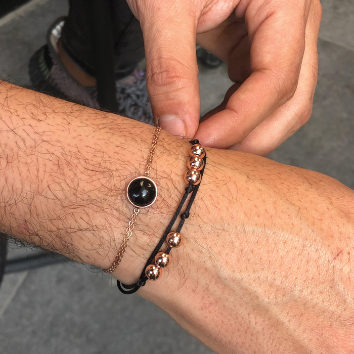 Gold Beads Men's Bracelet