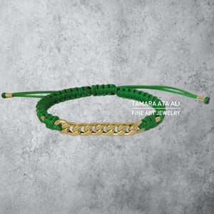 Gold Chain Thread Bracelet