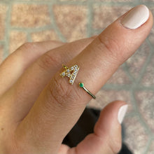 Load image into Gallery viewer, Gold Letter and Birthstone Ring