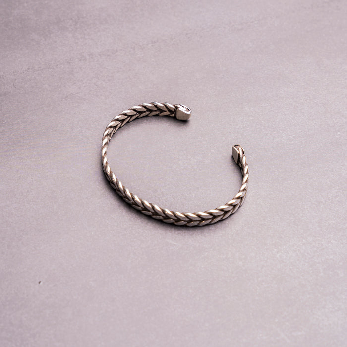 Silver Twist Bangle Bracelet