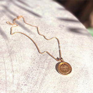 Gold Coin Frame Pendant