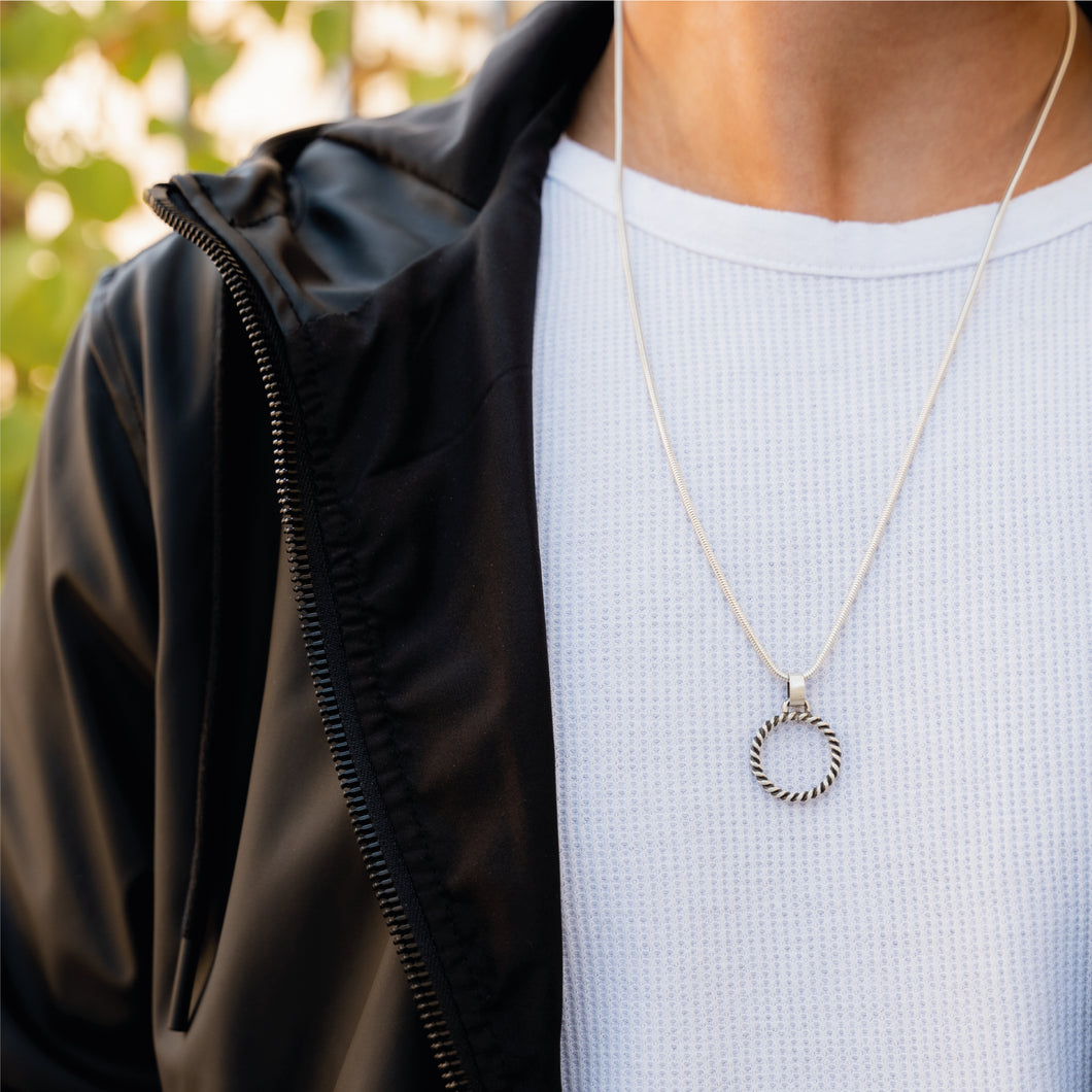 Swirl Silver Necklace