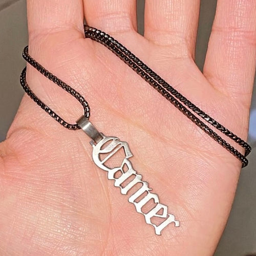 Silver Customized Horoscope Name Necklace