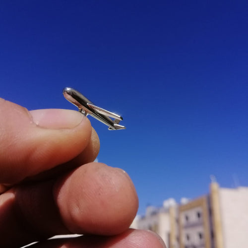 Silver Airplane Pin