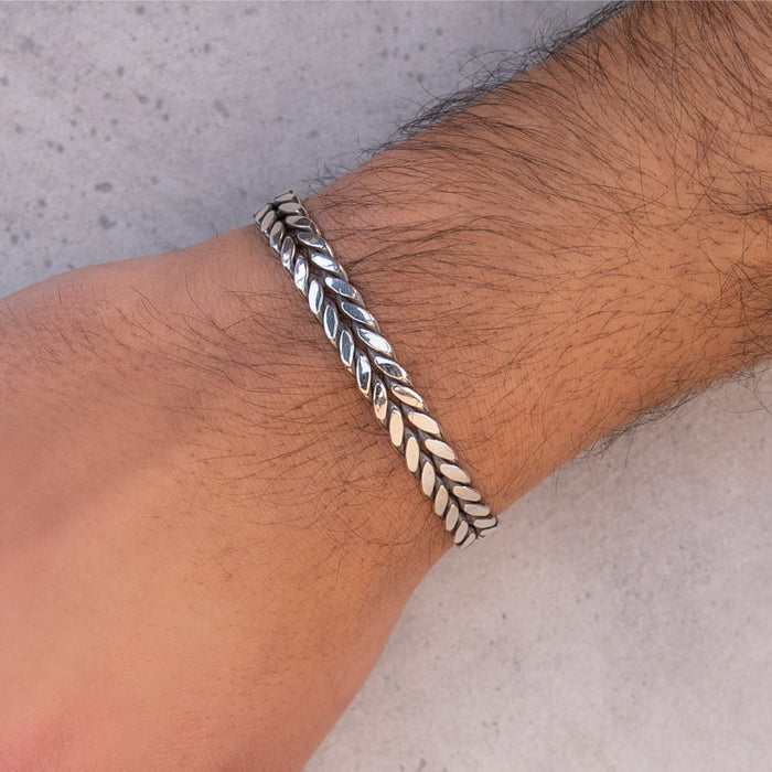 Silver Twist Bangle Bracelet