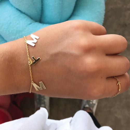 Gold Initials Bracelet