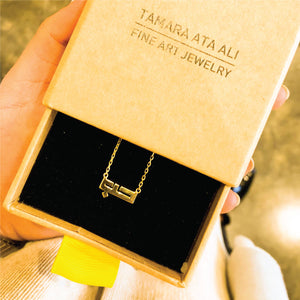 Love Arabic Kufi Font Necklace